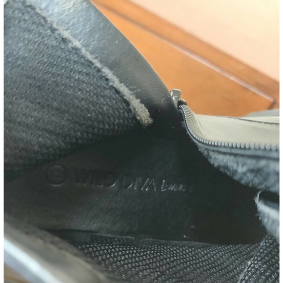 Wild Diva Women's Chunky Y2K Combat Boots Block Hill Size 6 Black Zipper. 3e - Picture 6 of 6